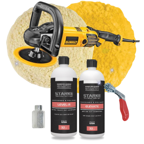 Dark Color - Heavy Oxidation/Sand Scratch Removal Buff Kit w/Dewalt 849x Rotary Buffer