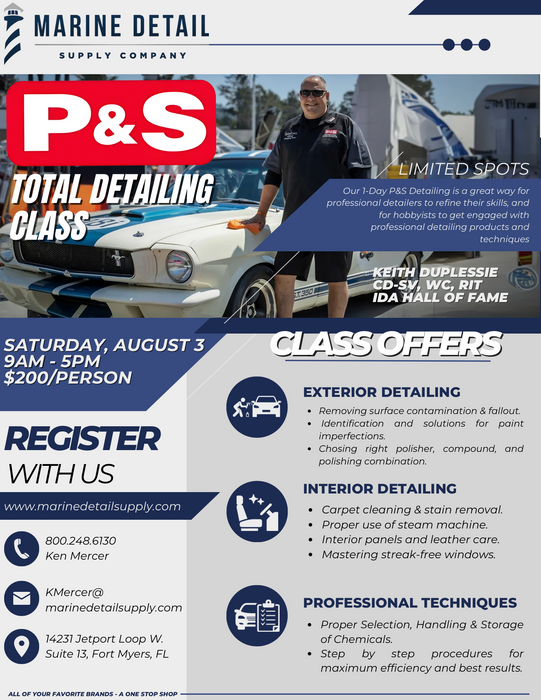 P&S Total Detailing Class - Limited seats