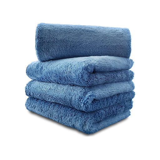 Ultra-plush microfiber for hand buffing marine paint 