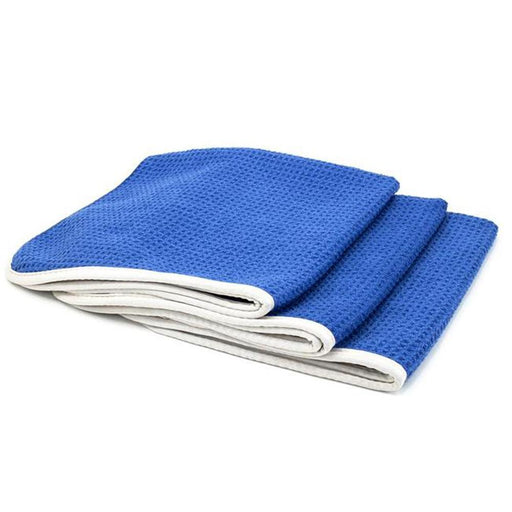 Microfiber Waffle-Weave Glass Towel 16" x 16" 400 GSM (3 pack)